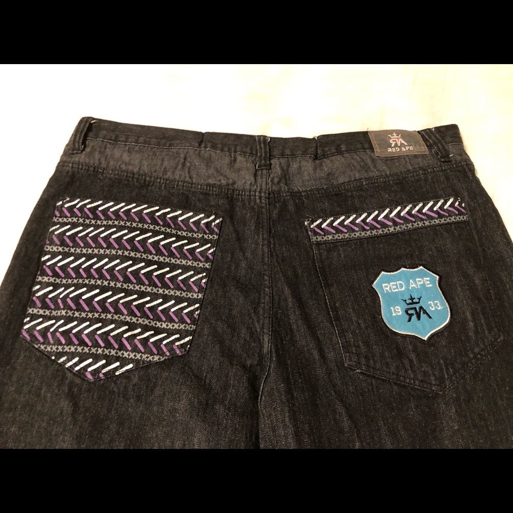 CLEARANCE Red Ape Black Cargo Size 48 Denim Jean Shorts